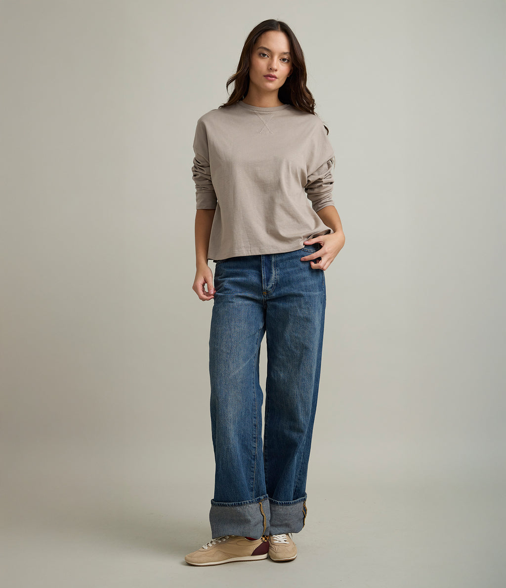 Polera Mujer 100% Algodón Pampa Beige