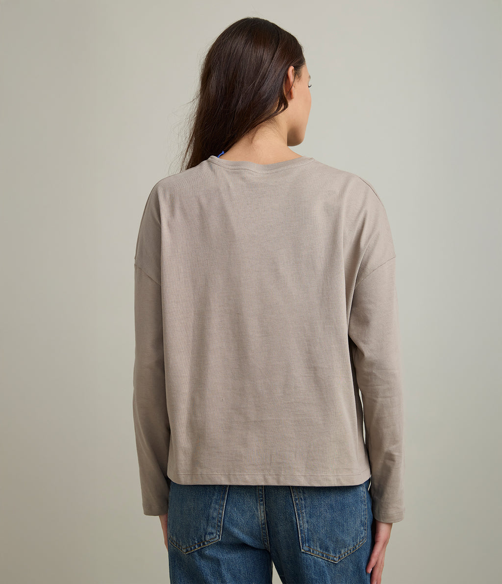 Polera Mujer 100% Algodón Pampa Beige