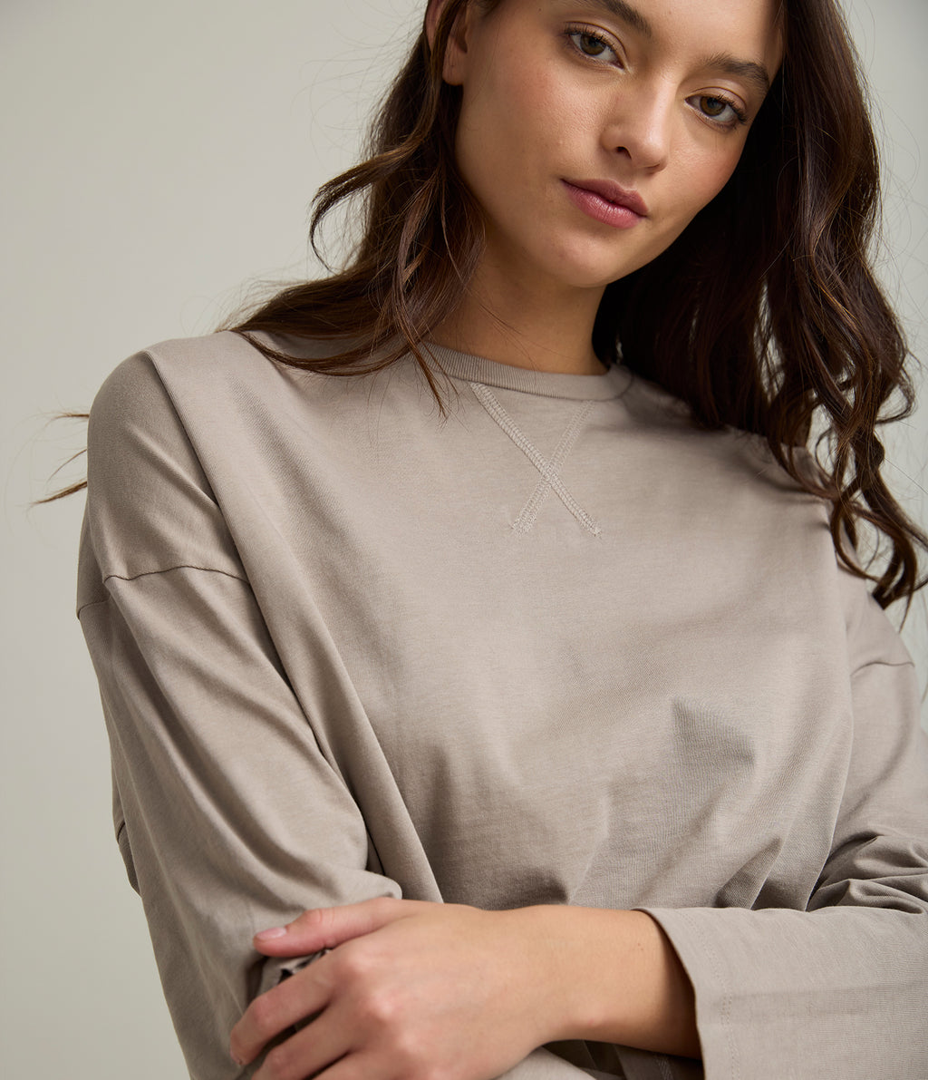 Polera Mujer 100% Algodón Pampa Beige
