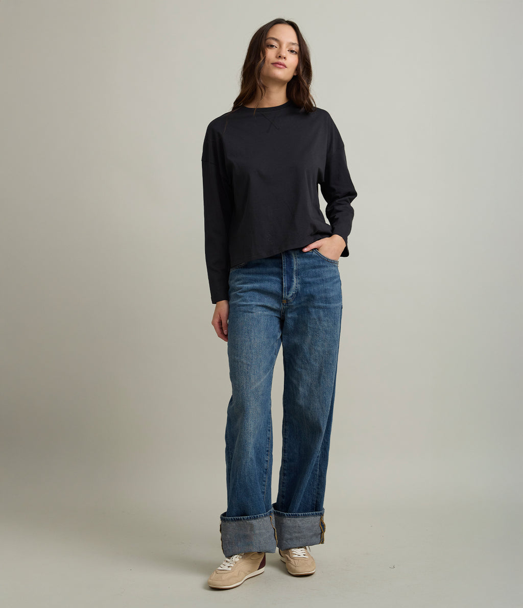 Polera Mujer 100% Algodón Pampa Negro