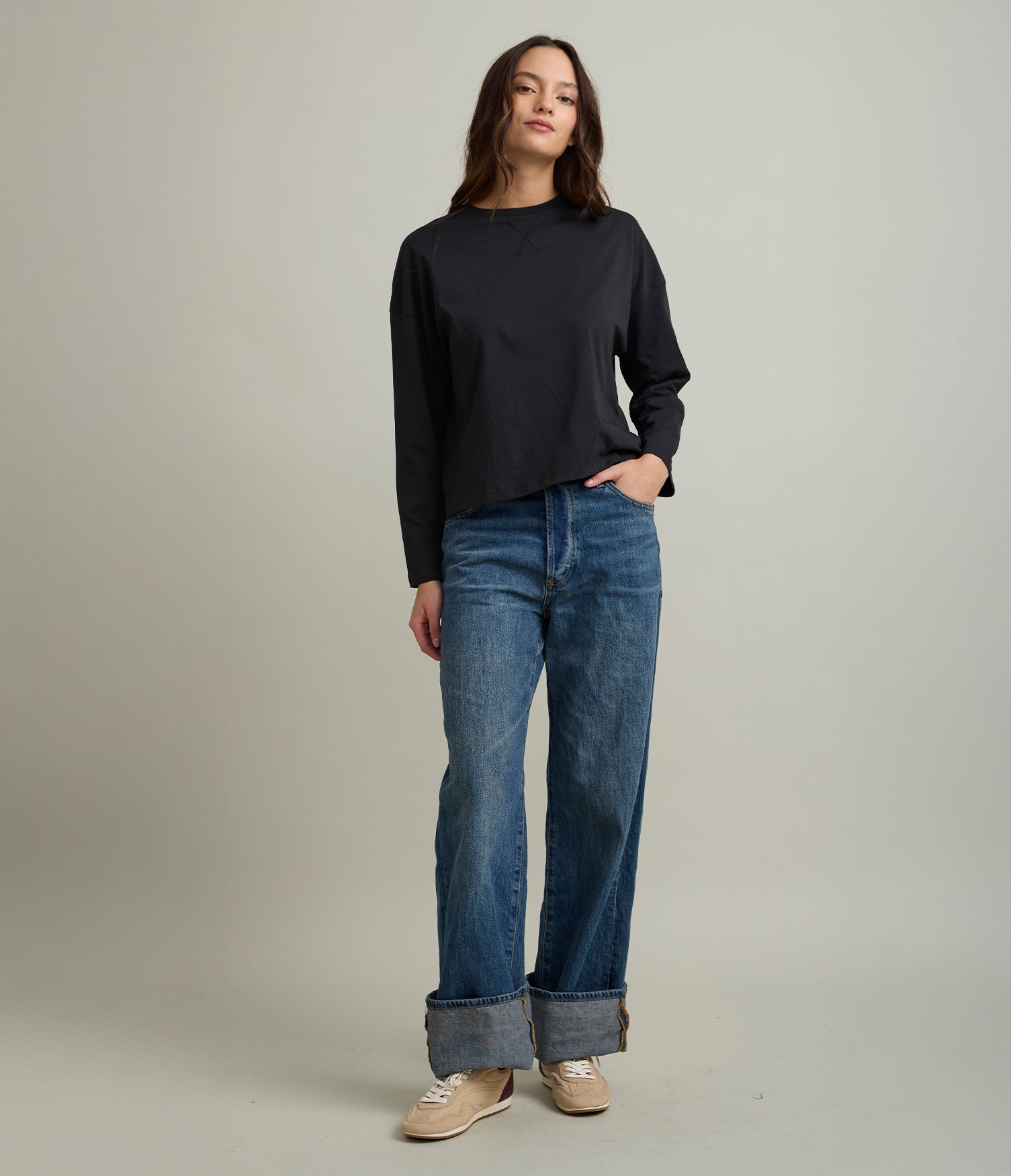 Polera Mujer 100% Algodón Pampa Negro