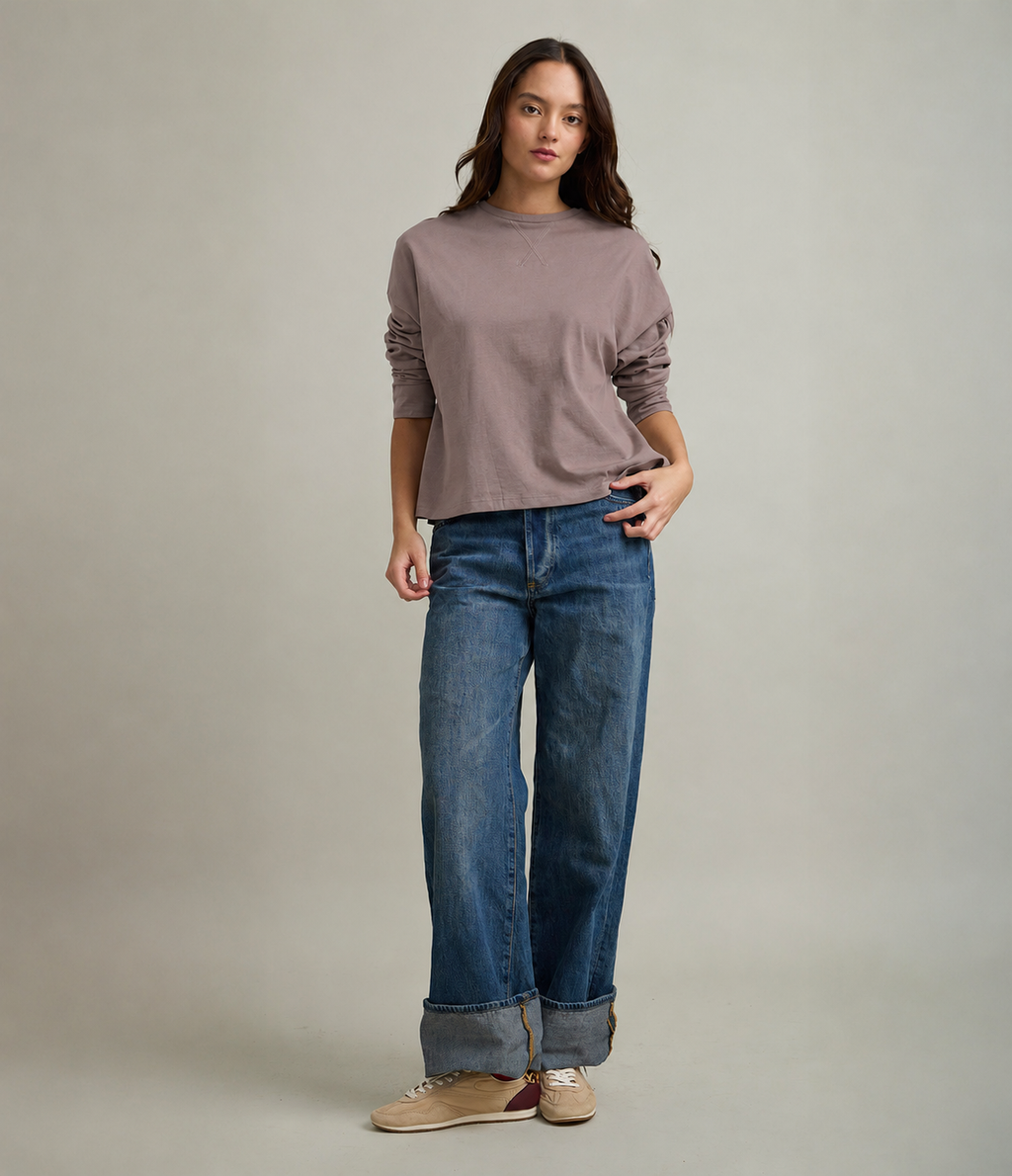 Polera Mujer 100% Algodón Pampa Morado