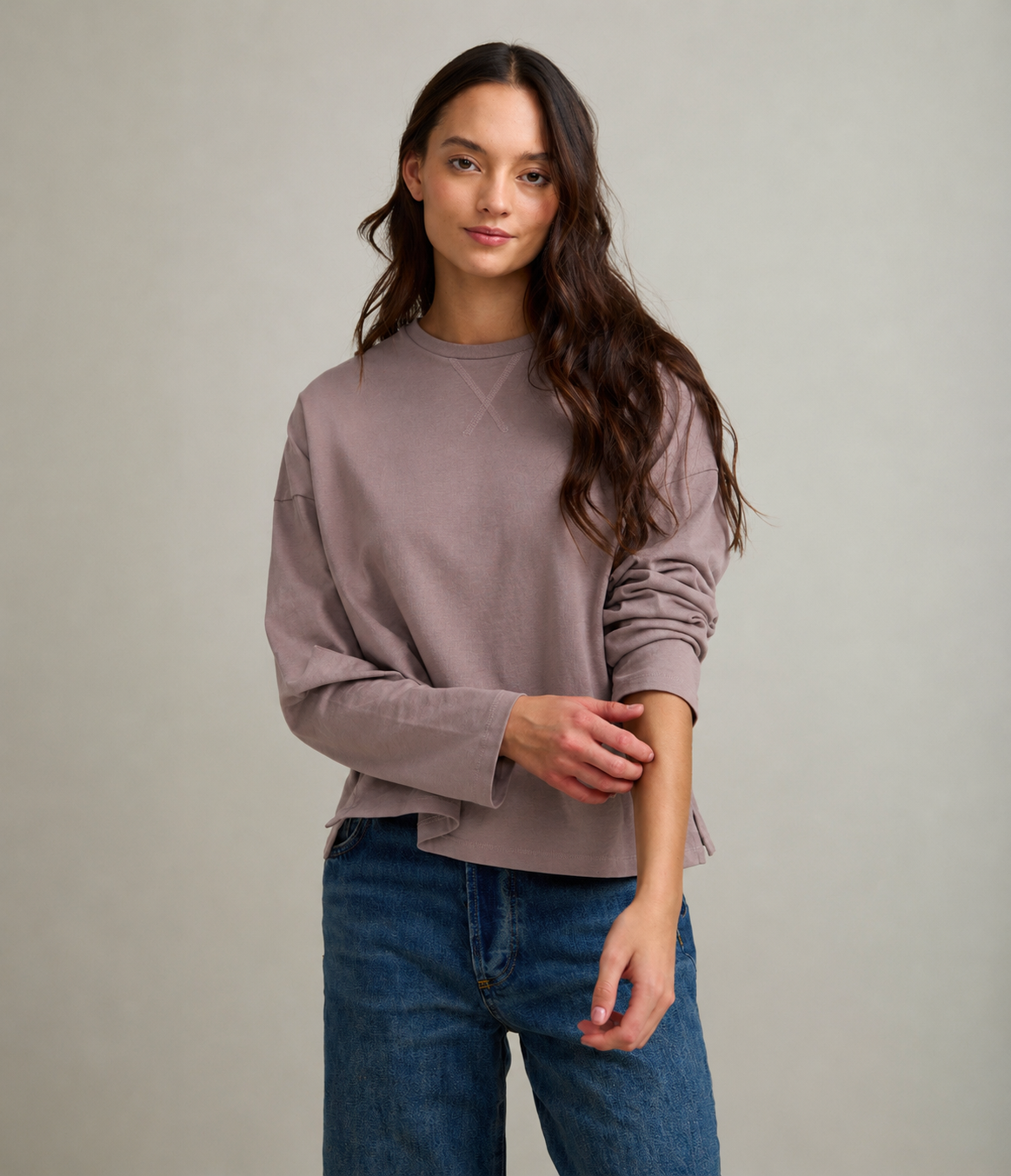 Polera Mujer 100% Algodón Pampa Morado