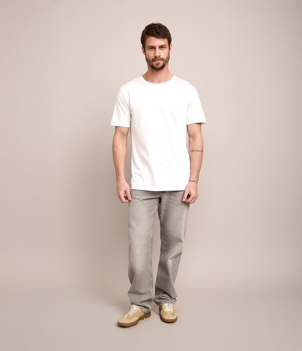 Polera Básica Hombre 100% algodón Pima Blanca