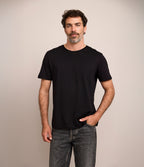 Polera Básica Hombre 100% algodón Pima Negra