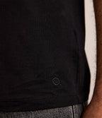 Polera Básica Hombre 100% algodón Pima Negra