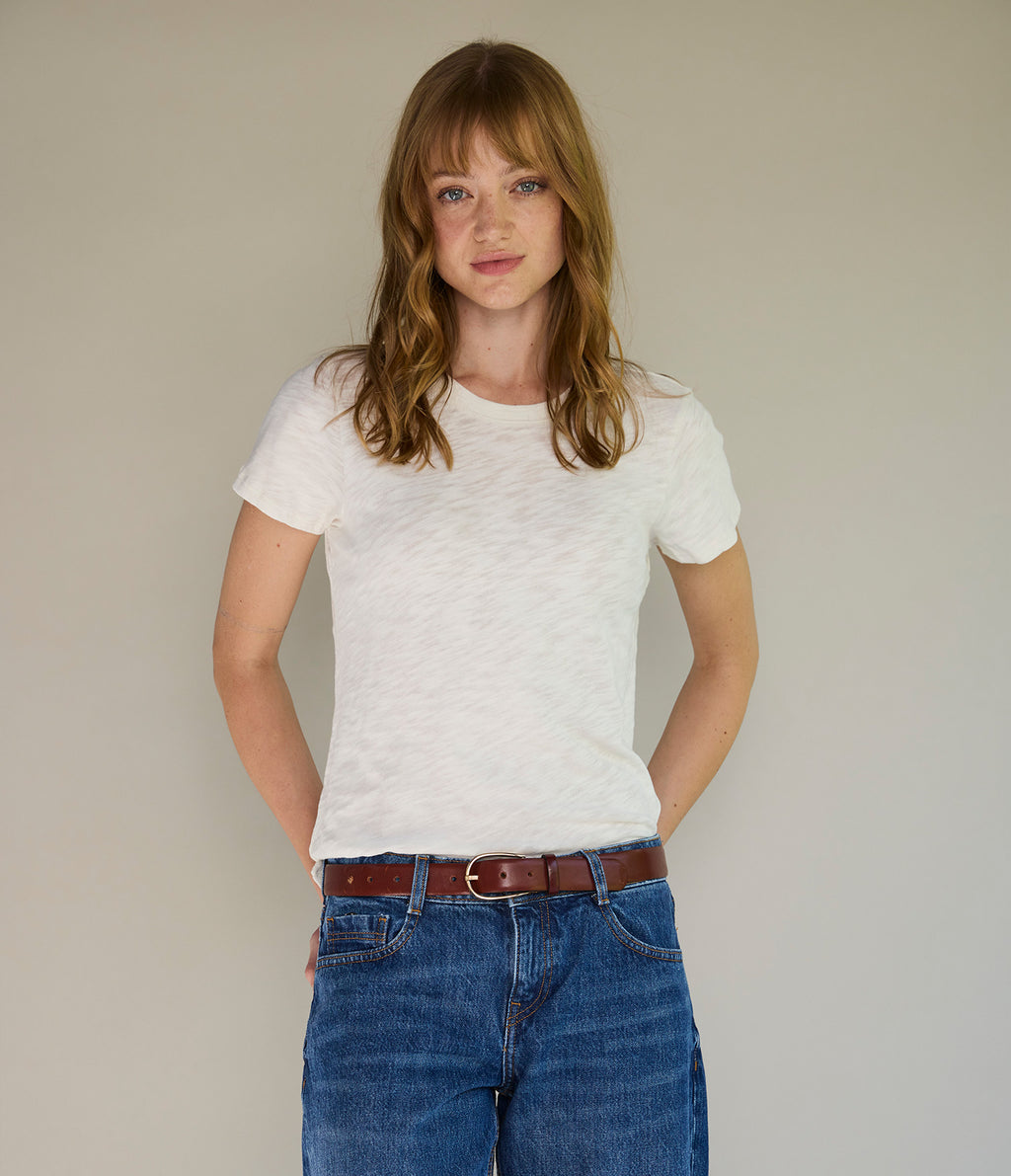 Polera Mujer 100% Algodón Steff Blanca