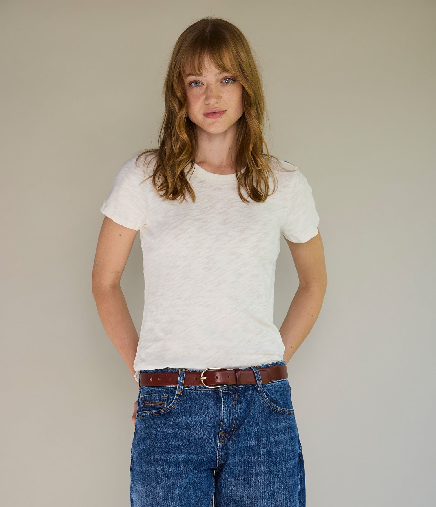 Polera Mujer 100% Algodón Steff Blanca