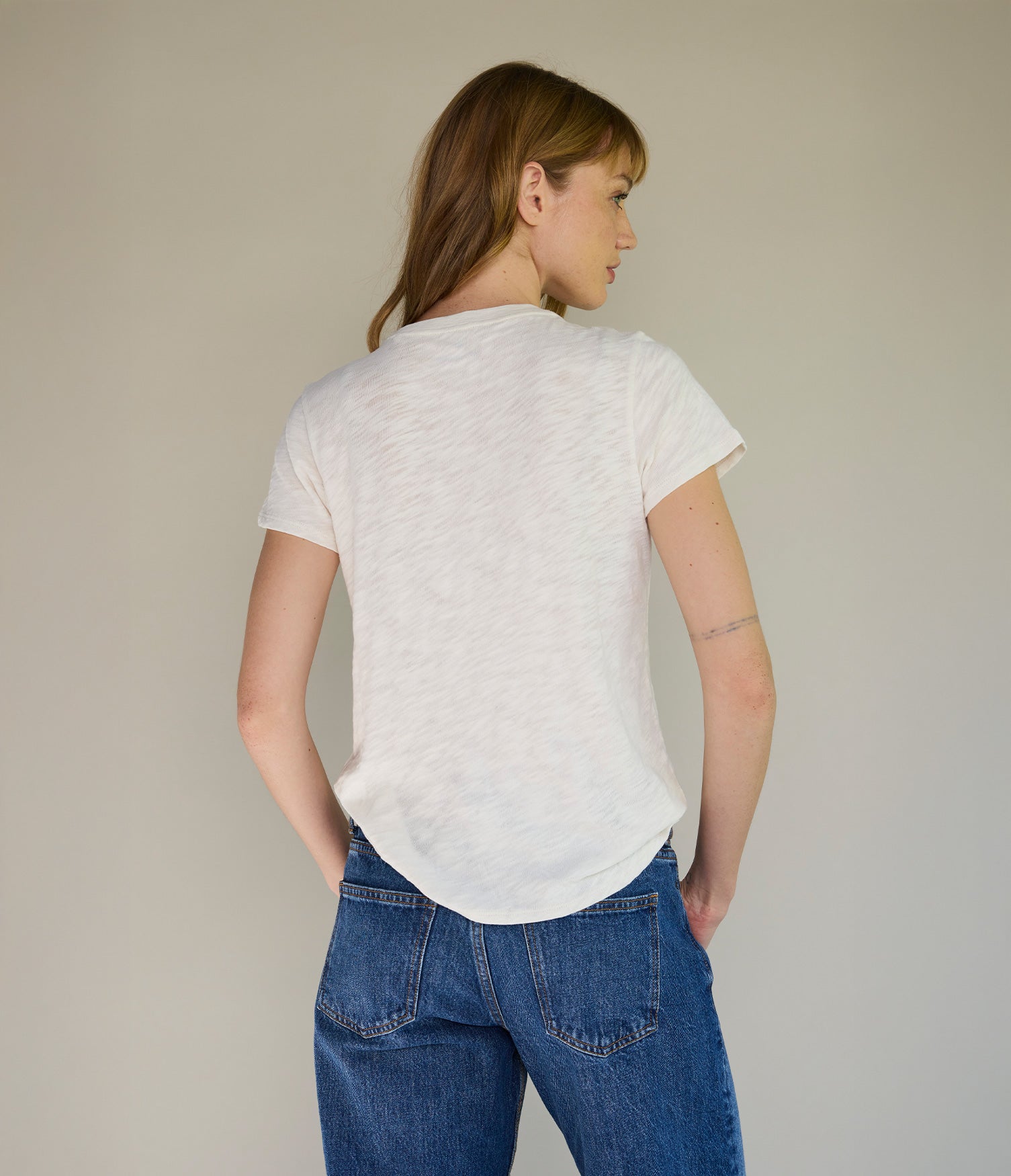 Polera Mujer 100% Algodón Steff Blanca