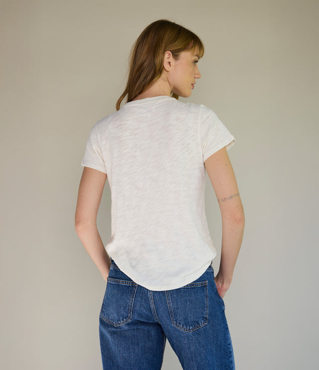 Polera Mujer 100% Algodón Steff Blanca