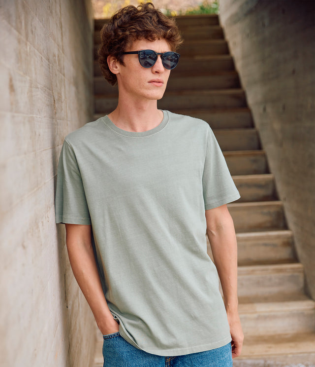 Polera hombre 100% algodón Luke Verde Claro