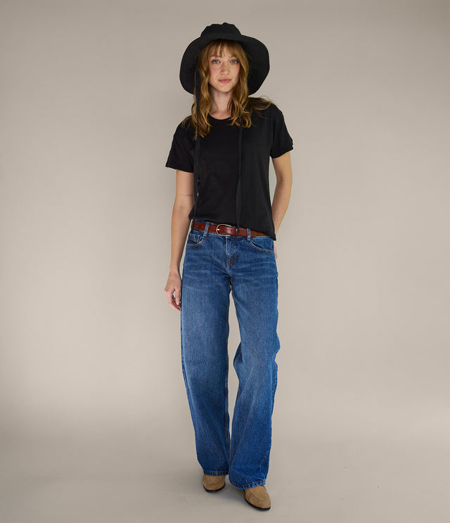 Polera Básica Mujer 100% Algodón Negro