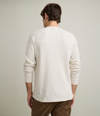 Polera Hombre Algodón Waffle Beige