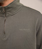 Polerón Hombre Algodón Half Zipper Teo Verde