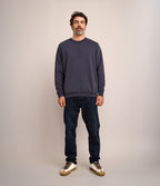 Polerón Hombre Algodón Cuello Redondo Teo Azul Marino