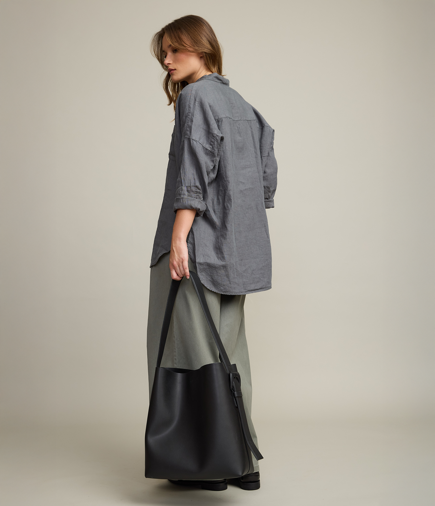 Blusa Mujer 100% Lino Sabah verde