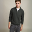 Sweater Hombre 100% Algodón Acra Half Zipper Verde Oscuro