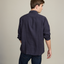 Camisa Hombre Overshirt Lino Azul Marino