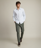 Camisa Hombre Oxford Manga Larga Ellies Rayada Verde