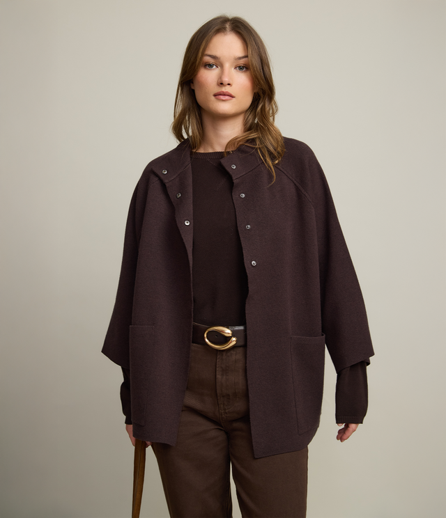 Chaqueta Mujer 100% Algodón Otavia Café Chocolate