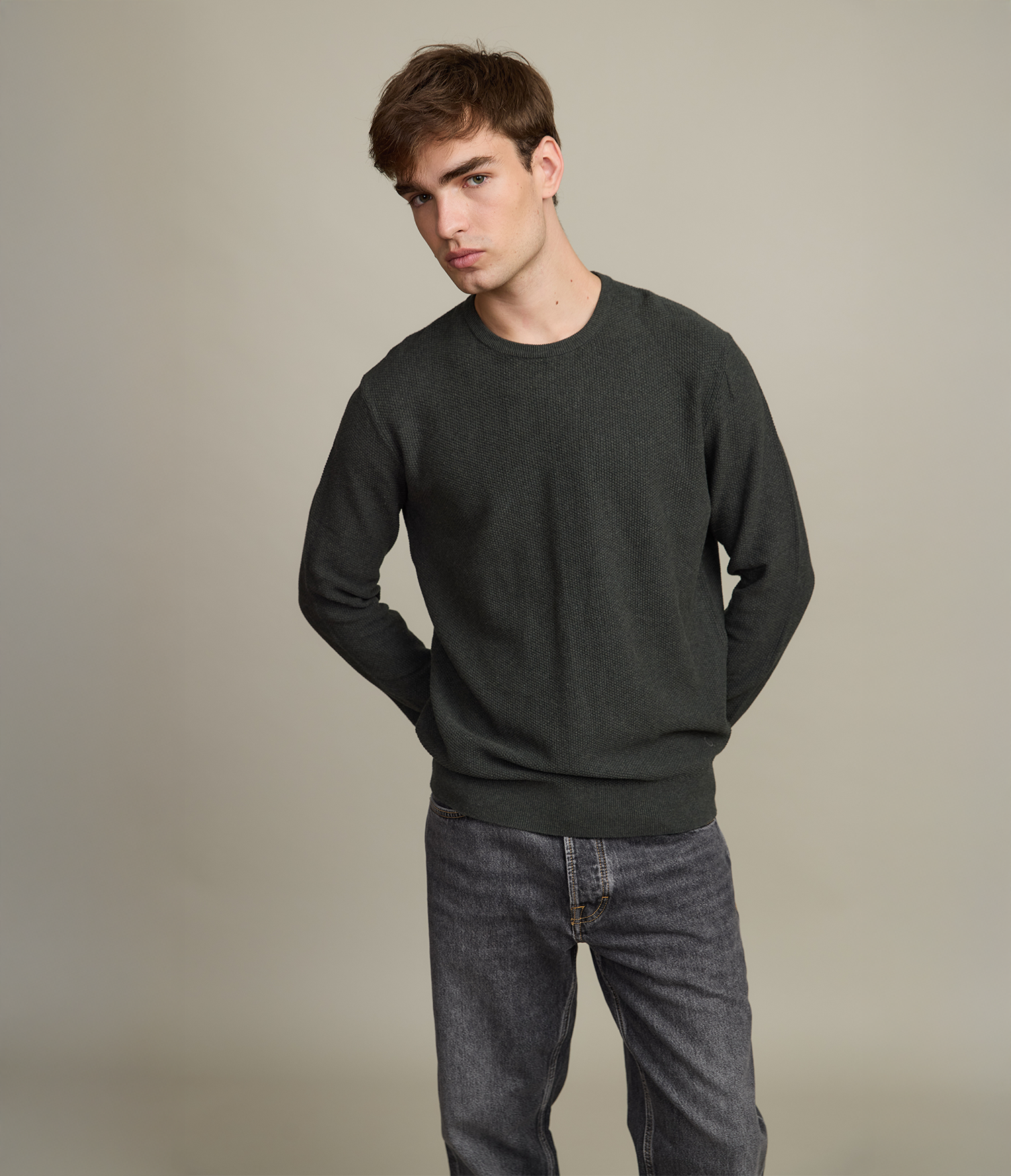 Sweater Hombre 100% Algodón Acra Verde Oscuro