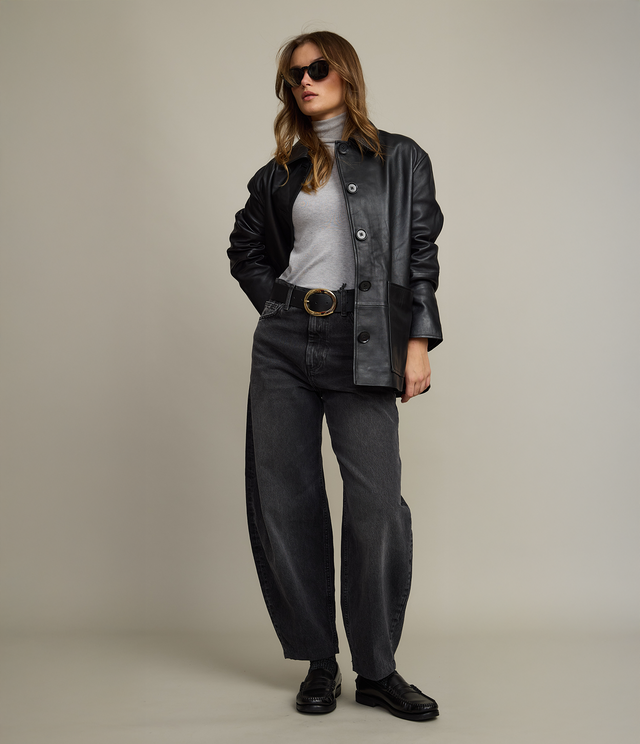 Chaqueta mujer 100% Cuero Juliet Negro