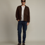 Chaqueta Hombre 100% Cuero Gamuza Café Matias