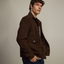 Chaqueta Hombre 100% Cuero Gamuza Café Matias