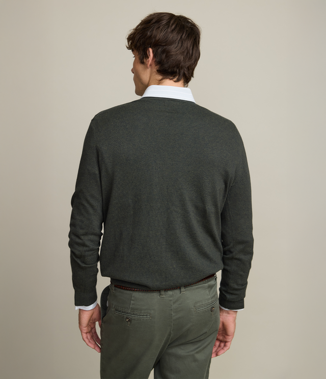 Sweater Hombre Algodón Merino Daloa Verde Oscuro
