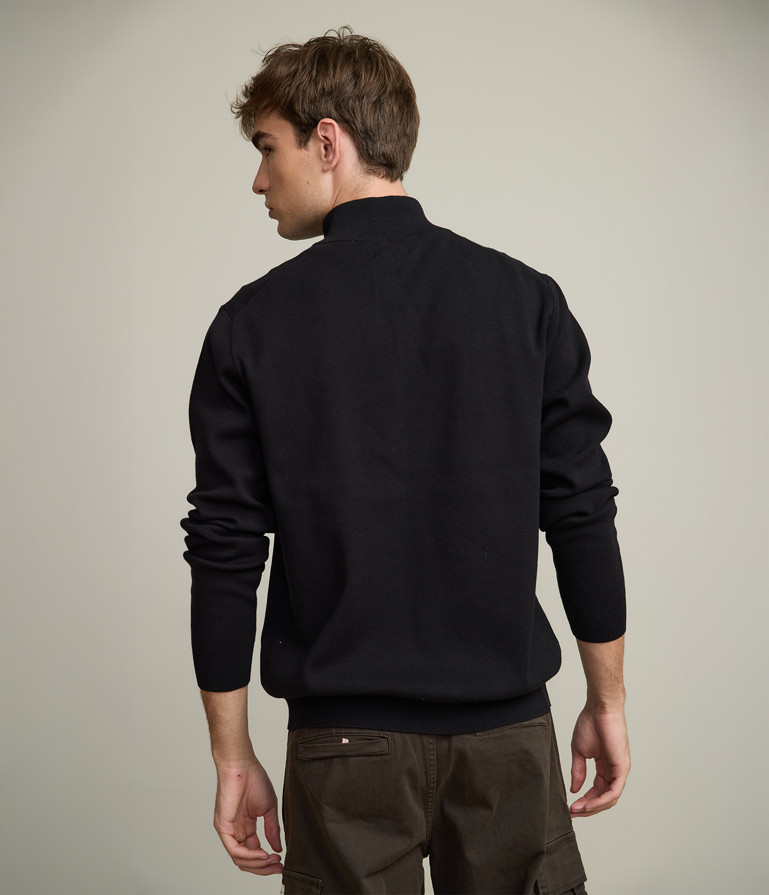 Sweater Hombre Tokio Half Zipper Negro