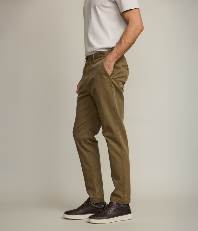 Pantalón Hombre Algodón Lyocell Chino Café