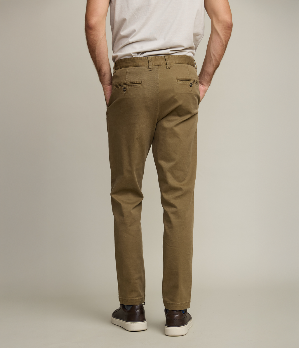 Pantalón Hombre Algodón Lyocell Chino Café