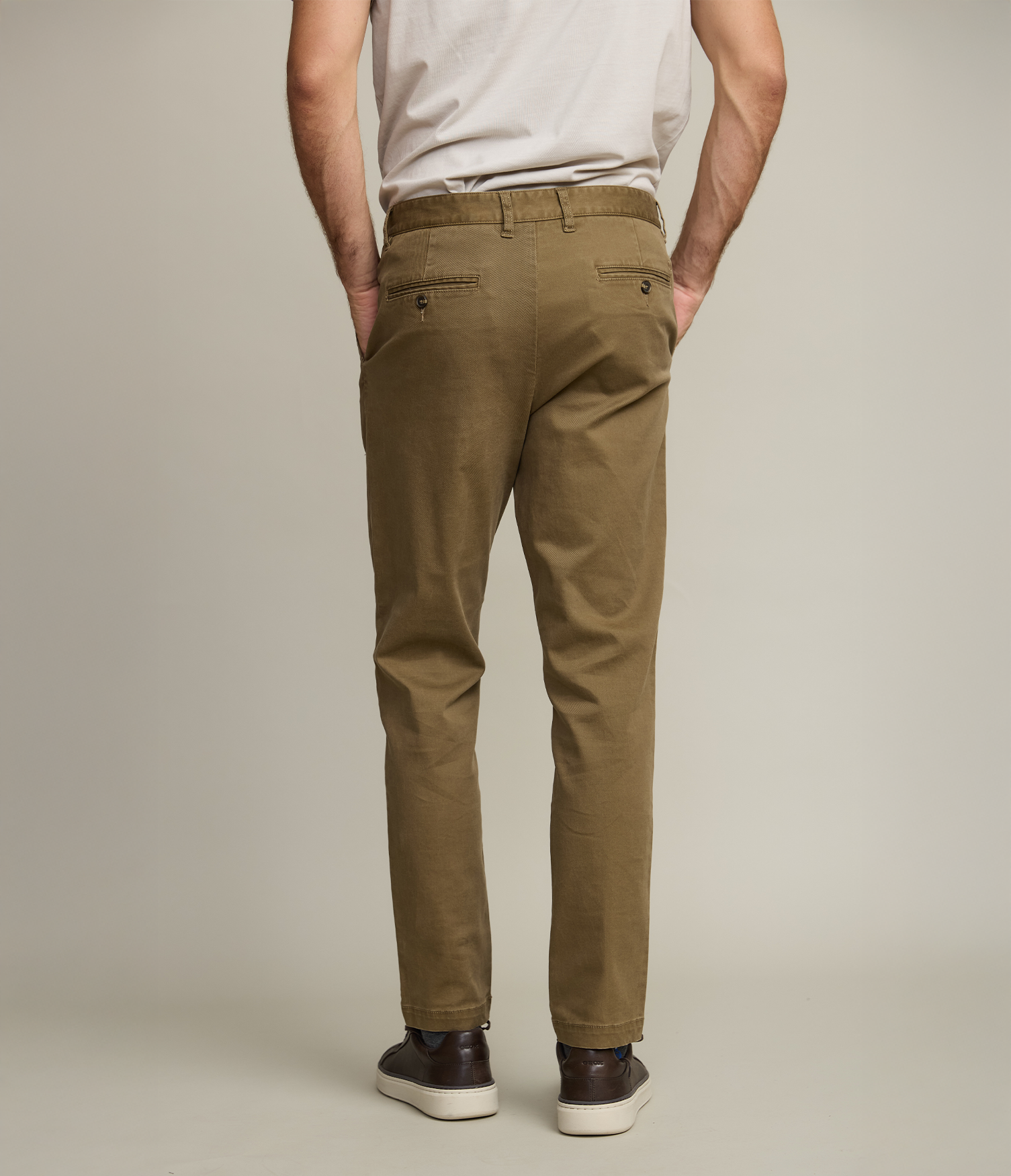Pantalón Hombre Algodón Lyocell Chino Café