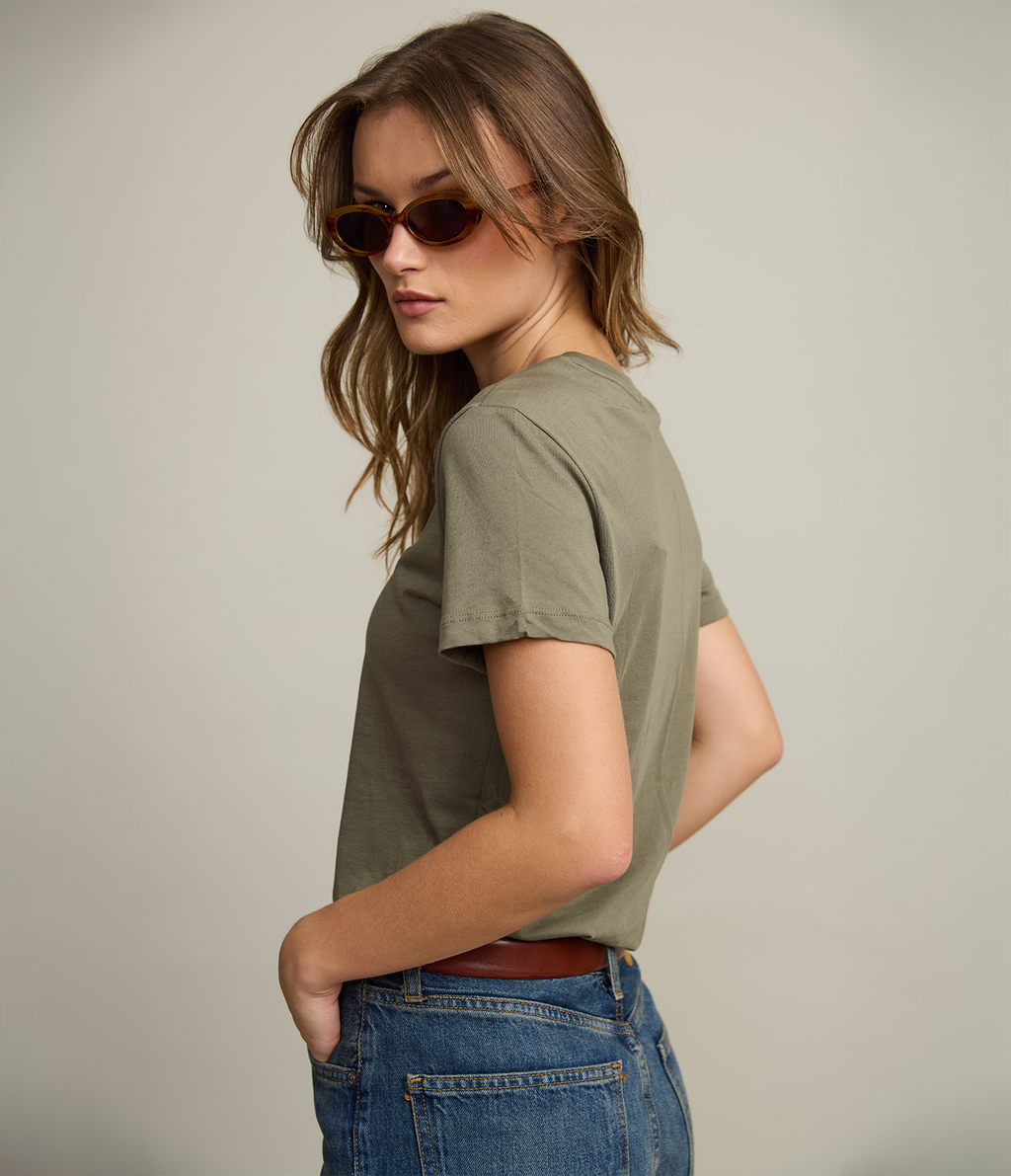 Polera Mujer 100% Algodón Adal Verde