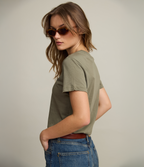 Polera Mujer 100% Algodón Adal Verde