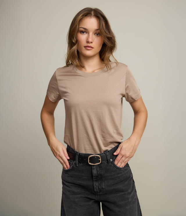Polera Mujer 100% Algodón Adal Café