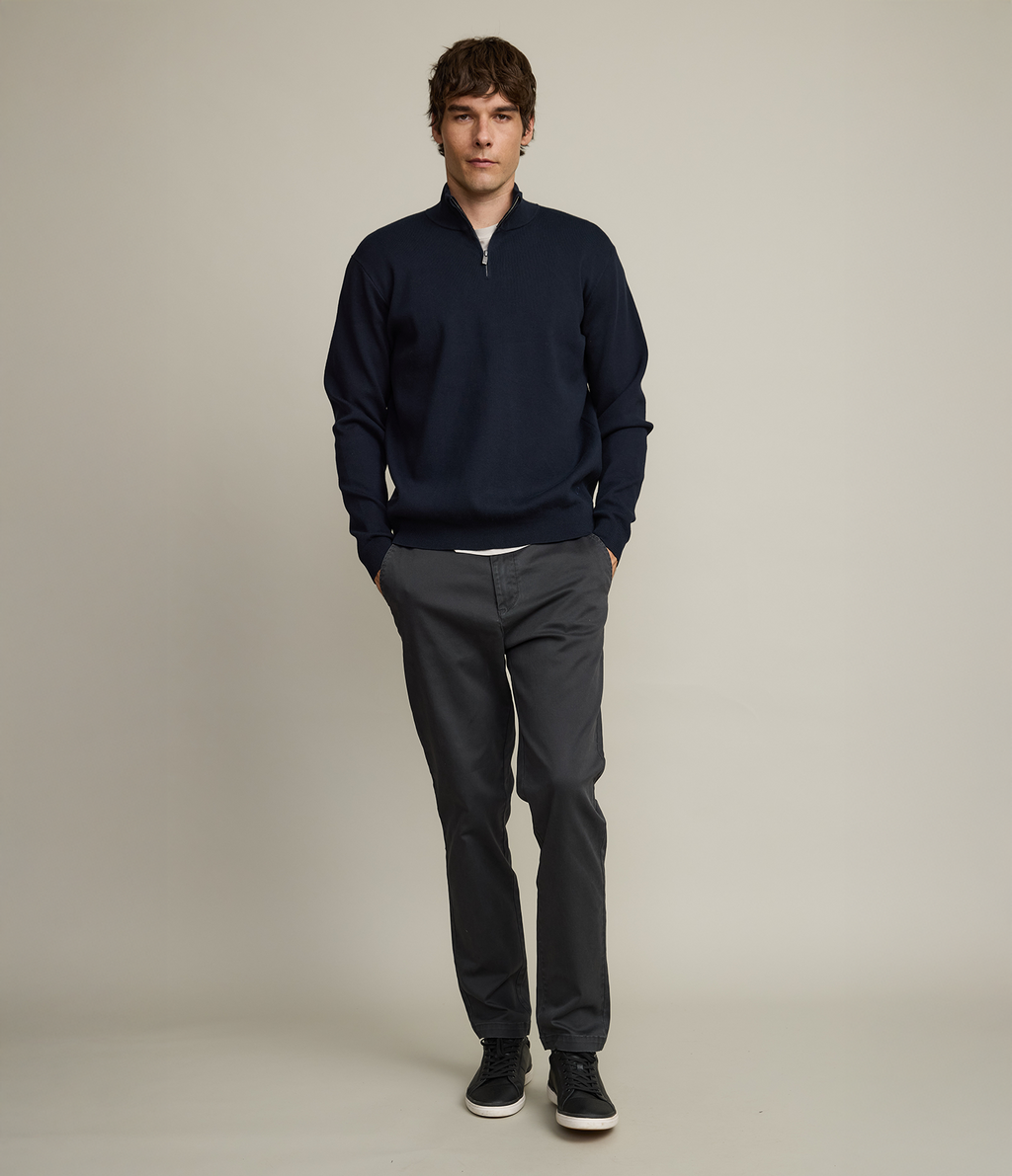 Sweater Hombre Tokio Half Zipper Azul Marino