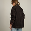 Chaqueta Mujer 100% Cuero Oversize Café