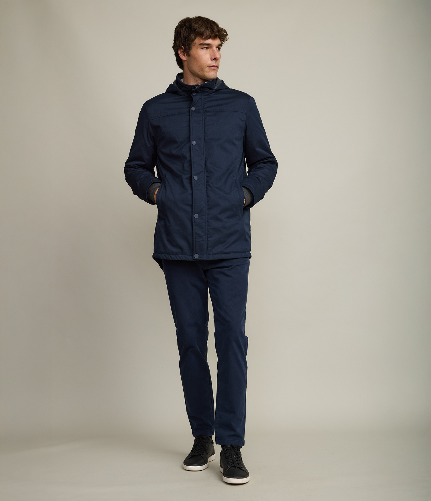 Chaqueta Hombre Impermeable Azul
