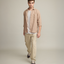 Camisa Hombre Overshirt Lino Camel