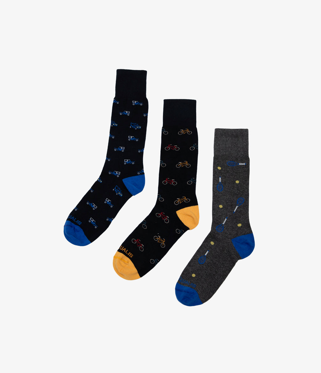 Tripack  Calcetines Hombre Sport Red