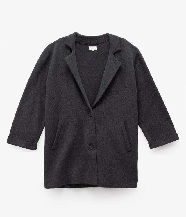 Blazer Mujer 100% Algodón Francia Gris Grafito