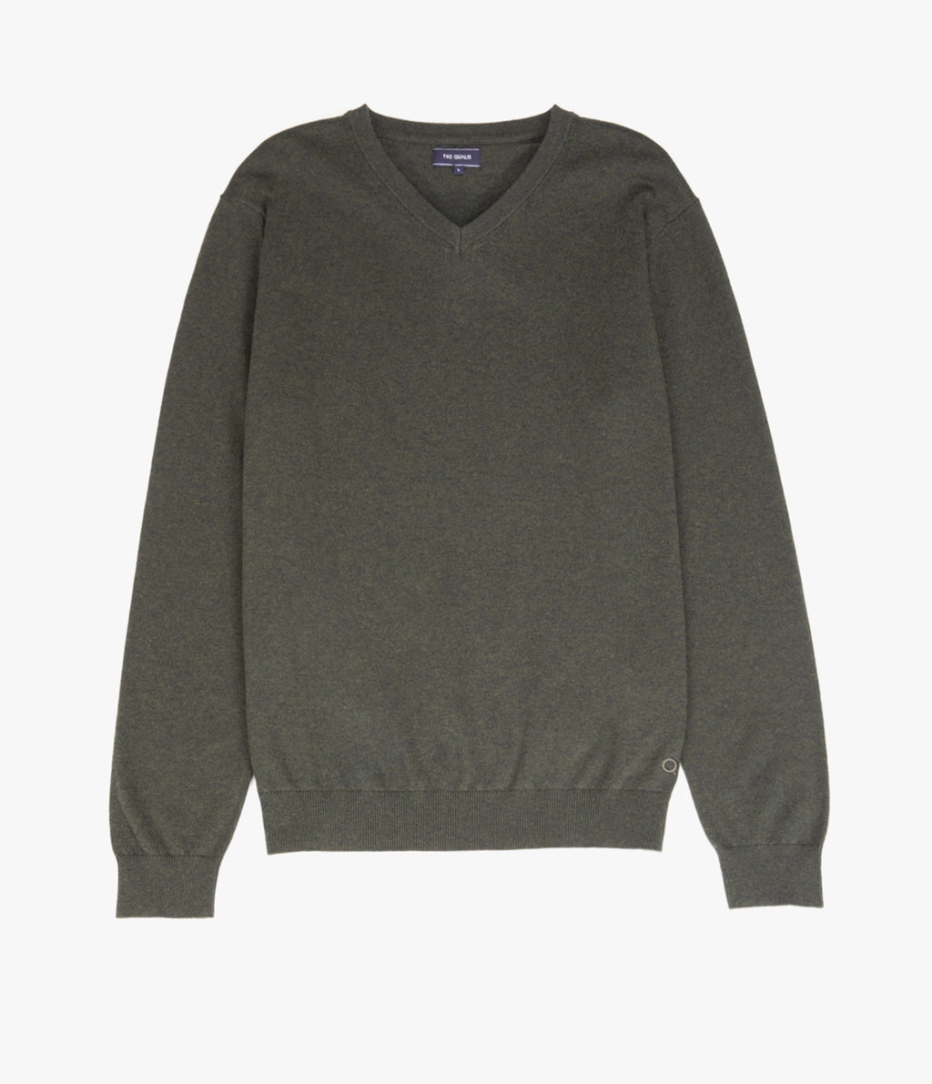 Sweater Hombre Algodón Merino Daloa Verde Oscuro