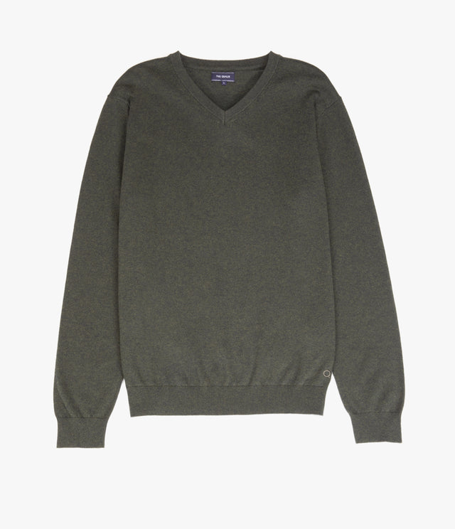 Sweater Hombre Algodón Merino Daloa Verde Oscuro