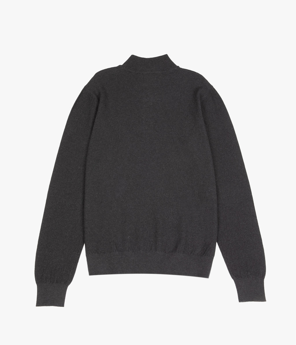 Sweater Hombre 100% Algodón Acra Half Zipper Gris Marengo