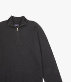 Sweater Hombre 100% Algodón Acra Half Zipper Gris Marengo