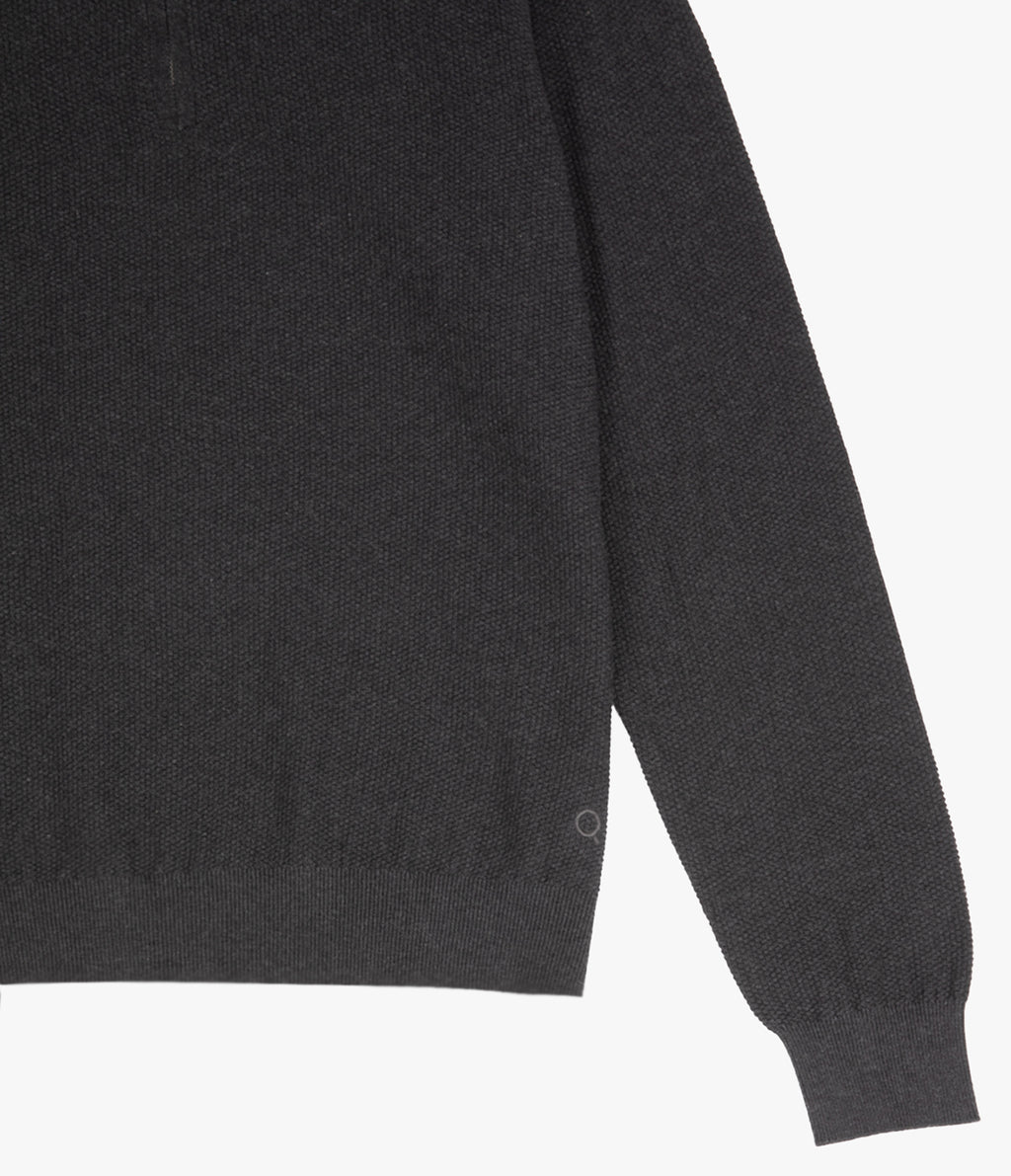 Sweater Hombre 100% Algodón Acra Half Zipper Gris Marengo