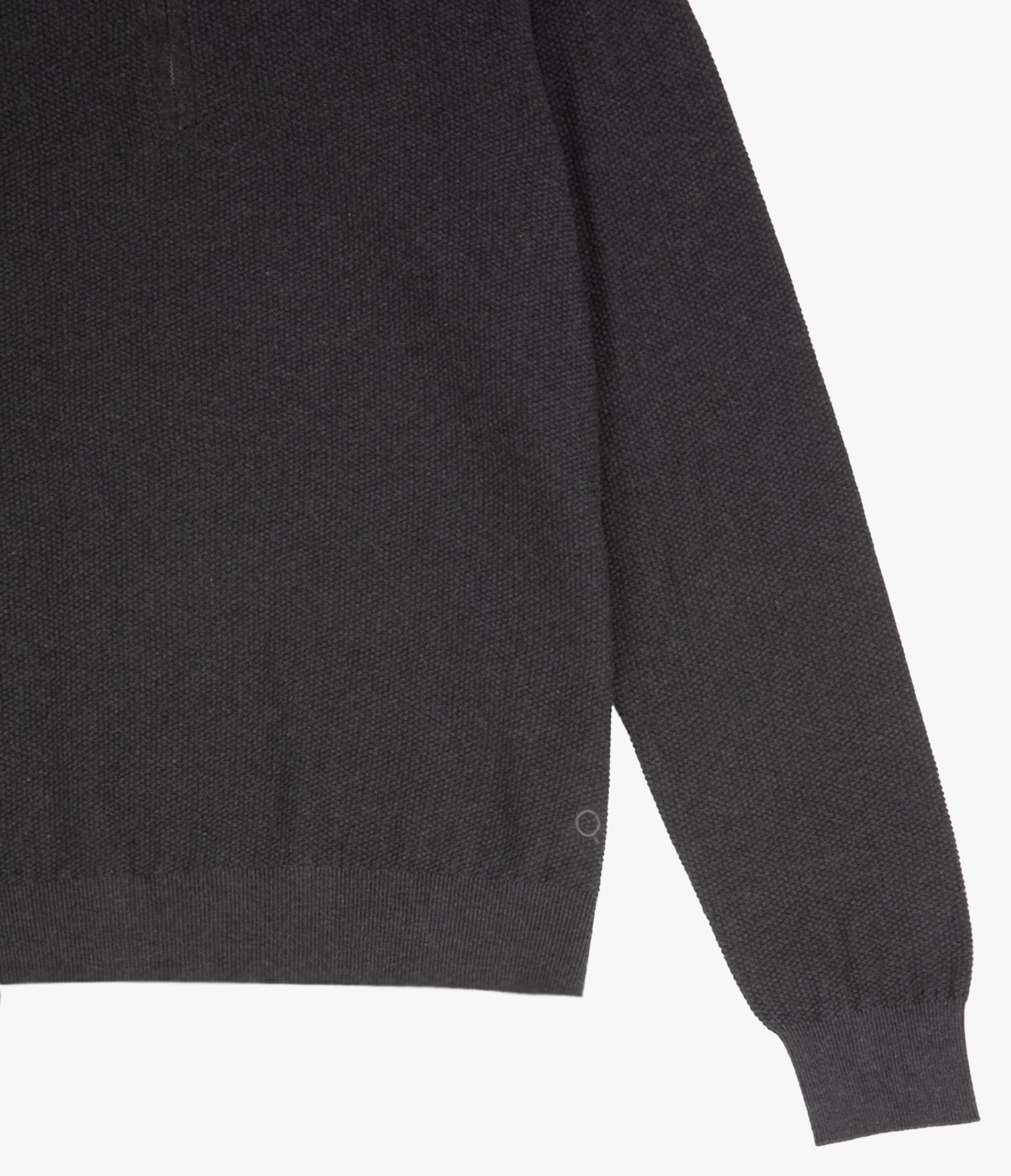 Sweater Hombre 100% Algodón Acra Half Zipper Gris Marengo