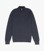 Sweater Hombre 100% Algodón Acra Half Zipper Azul Marino