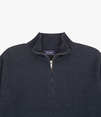 Sweater Hombre 100% Algodón Acra Half Zipper Azul Marino